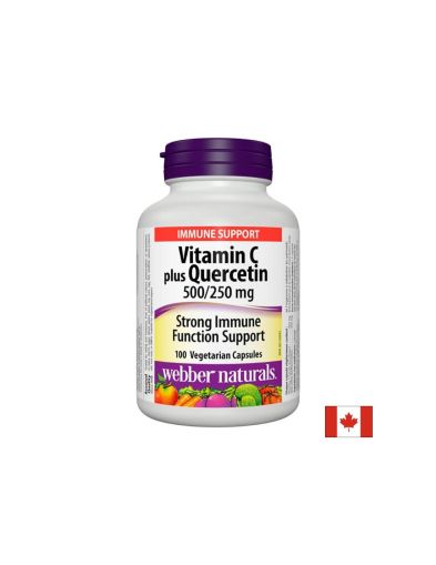 Vitamin C plus Quercetin - Витамин С 500 mg + кверцетин 250 mg, 100 капсули - спрян