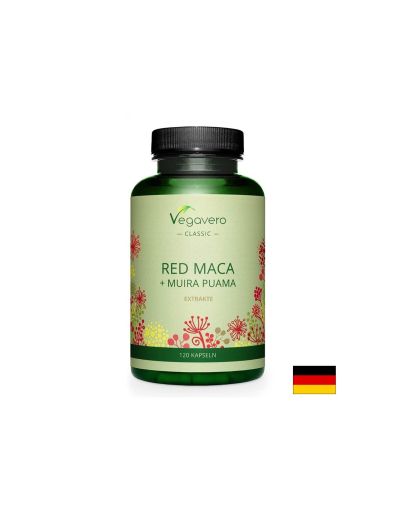 Червена мака + Муира Пуама | Red Maca + Muira Puama | Vegavero, 120 капс.