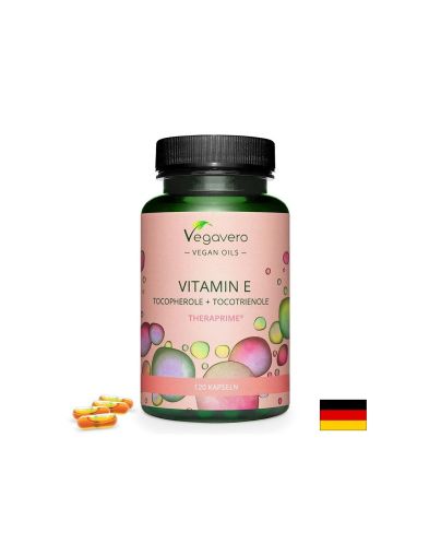 Витамин Е (миксирани токофероли и токотриеноли) | Vitamin E (Tocopherole + Tocotrinole) | Vegavero, 120 капс.