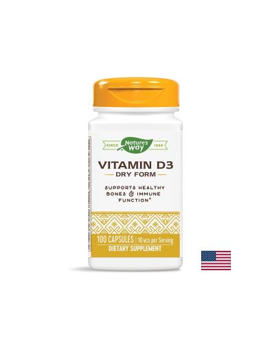 Vitamin D3 Dry Form/ Витамин D3 (сух) 400 IU х 100 капсули Nature’s Way