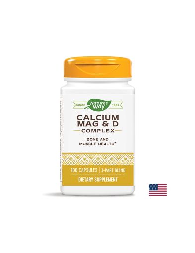 Calcium Magnesium & D/ Калций с Магнезий и Витамин D х 100 капсули Nature’s Way