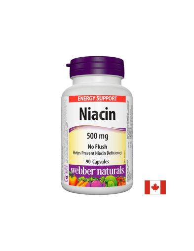  Ниацин 500 мг | Витамин Б3 | Niacin | Webber Naturals, 90 капс.