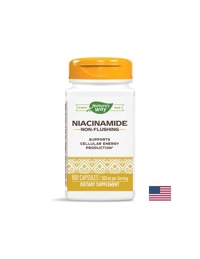 Ниацинамид  500 мг | Витамин Б3 | Niacinamide | Nature’s Way, 100 капс.