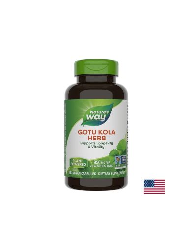 Готу кола 475 мг | Gotu Kola Herb | Nature’s Way, 180 капс