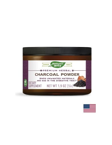 Активен Въглен от Кокосов орех | Coconut Charcoal Activated Powder | Nature’s Way, 56 гр.