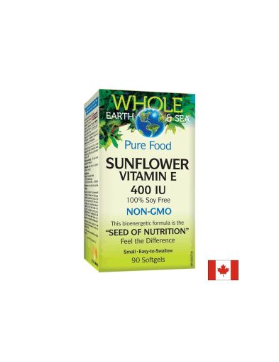 Витамин Е oт слънчоглед 400 IU | SUNFLOWER VITAMIN E | Natural Factors, 90 софтгел