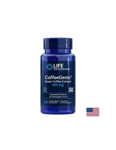 Зелено кафе CoffeeGenic® 400 мг | Green Coffee | Life Extension, 90 V капс.
