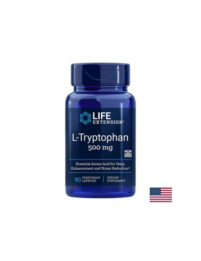 Л - Триптофан 500 мг | L - Tryptophan | Life Extension, 90 V капс.