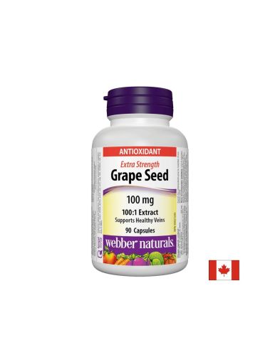 Гроздови семки Екстракт 100:1, 100 мг | Grape Seed Extract | Webber Naturals, 90 капс.