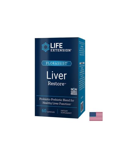 Пробиотик в подкрепа на черния дроб 100 млн. 7 щама | Florassist® Liver Restore | Life Extension, 60 V капс.