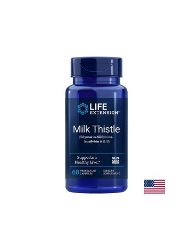 Екстракт от бял трън | Milk Thistle ( Silymarin - Silibinins - Isosilybin A & B ) | Life Extension, 60 капс.
