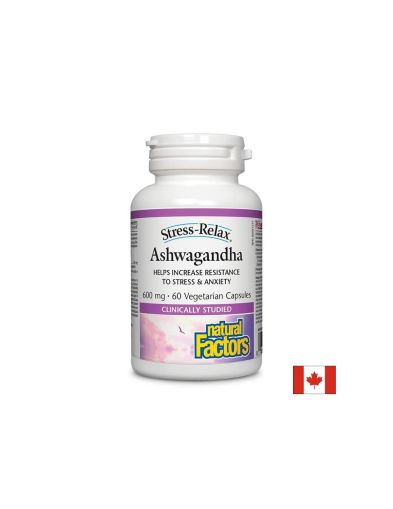 Ashwagandha Stress-Relax / Ашваганда, 60 капсули Natural Factors