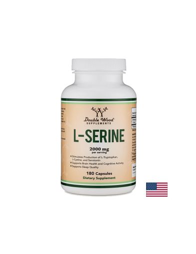 Л - серин 2000 мг | L-Serine | Double Wood, 180 капс.