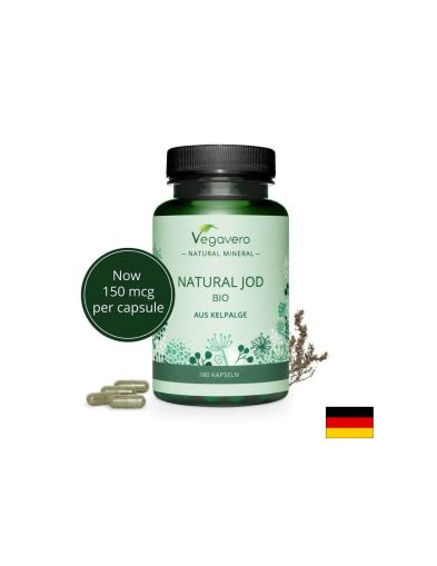 Натурален Йод от БИО водорасли | Natural Jod Bio Aus kelpalge | VegaVero, 180 капс.