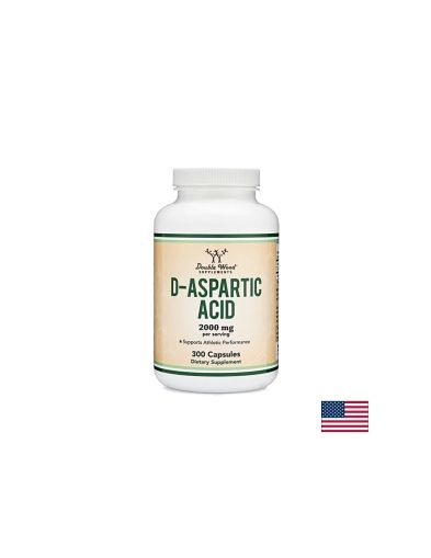 Д - Аспарагинова киселина 2000 мг | D-Aspartic Acid  | Double Wood, 300 капс.