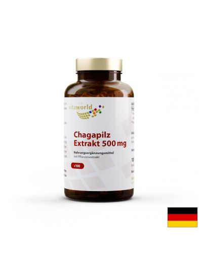 Екстаркт от гъба Чага| Chaga Vitapilz Extrakt | Vitaworld ®, 100 капс.