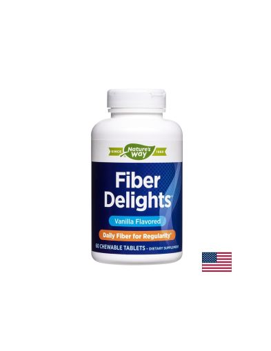 Микс от фибри за отслабване и детоксикация | Fiber Delights | Nature’s Way, 60 дъвч.табл.