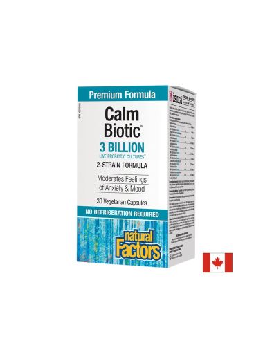 Пробиотик срещу стрес 3 млрд. | Calm probiotic | Natural Factors, 30 капс.