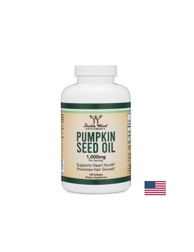 Maсло от тиквени семена 1000 мг | Pumpkin Seed Oil  | Double Wood, 180 капс.