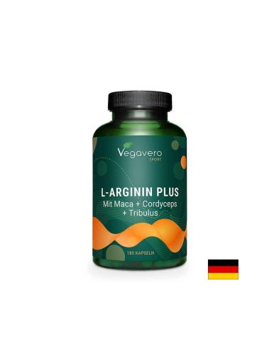 Л Аргинин Плюс Мака, Кордицепс и Трибулус | L-Arginin Plus (mit Maca, Cordyceps, Tribulus) | VegaVero, 180 капс.