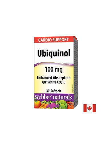Убиквинол 100 мг | Ubiquinol Active CoQ10 | Webber Naturals, 30 капс.