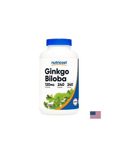 Гинко Билоба 120 мг | Ginkgo Biloba | Nutricost, 240 капс.