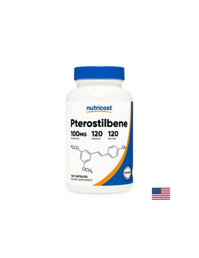 Птеростилбен 100 мг | Pterostilbene | Nutricost , 120 капс.