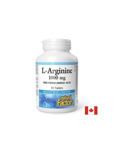  Л - Аргинин 1000 мг | L-Arginine | Natural Factors, 90 табл.