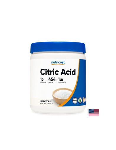 Лимонена киселина | Citric Acid Powder | Nutricost, 454 г прах