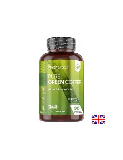 Зелено кафе 140 мг  | Pure Green Coffee | Weight World, 90 капс.