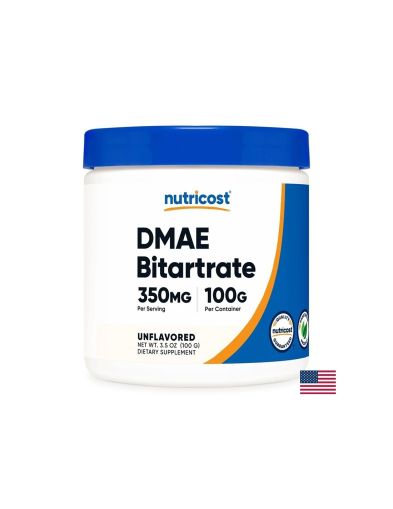 Диметиламиноетанол на Прах 150 мг | ДМАЕ | DMAE Bitartrate | Nutricost, 100 гр.