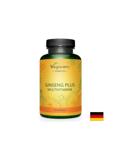 Азиатски женшен + мултивитамини | Ginseng plus multivitamine | Vegavero, 120 капс.