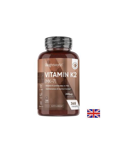 Витамин К2 200 мкг | Vitamin K2 (MK-7) | Weight World , 365 табл.