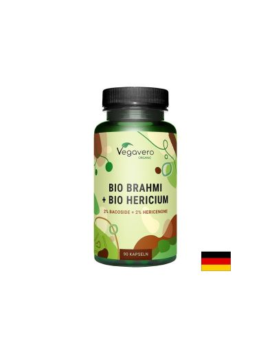 Брахми ( бакопа мониери ) + Лъвска грива | Bio Brahmi + Bio Hericium | Vegavero, 90 капс.