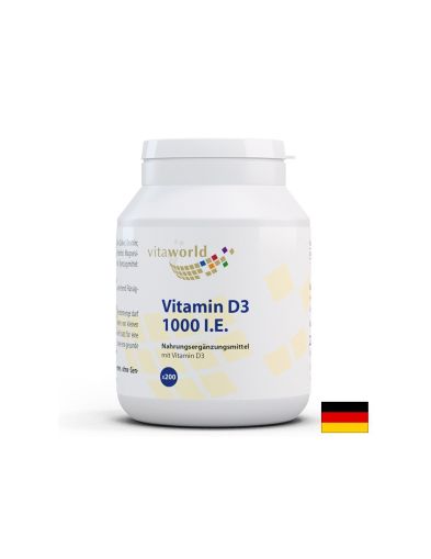 Витамин Д3 1000 IU / 25 мкг | Vitamin D3 1000 IU | Vitaworld, 200 табл.