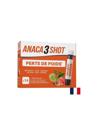 Формула за оптимално телесно тегло | Shot Perte de Poids | Anaca3, 14 флакона х 25 мл