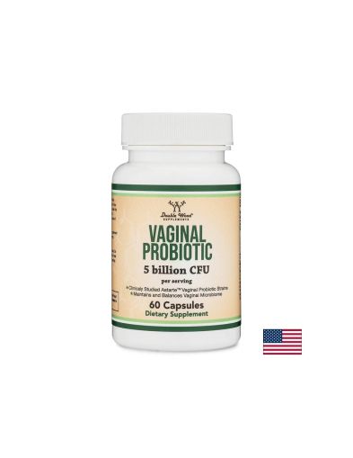 Пробиотик за Жени (за нормална вагинална флора) 5 млрд. активни пробиотици | Vaginal Probiotic | Double Wood, 60 капс.
