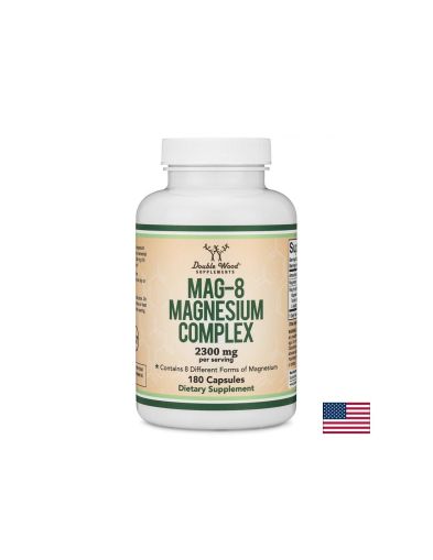 Магнезиев Комплекс 8 форми Магнезий 142 мг | Magnesium Complex | Double Wood, 180 капс.