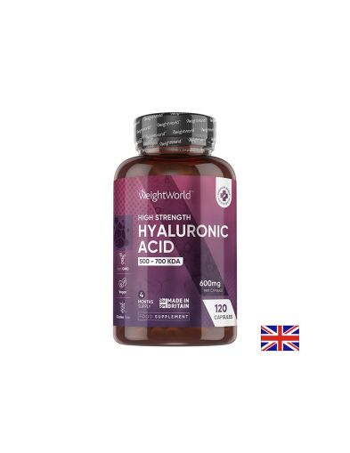 Хиалуронова киселина 600 мг | Hyaluronic Acid High Strength | Weight World , 120 капс.