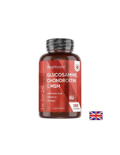 Глюкозамин, Хондроитин , МСМ  | Glucosamine, Chondroitin and MSM | Weight World , 180 капс.