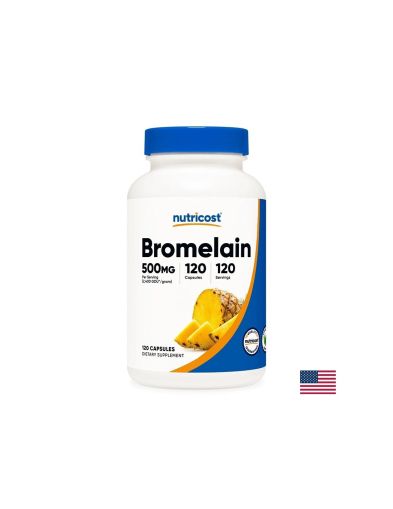 Бромелаин 500 мг | Bromelain | Nutricost, 120 капс.