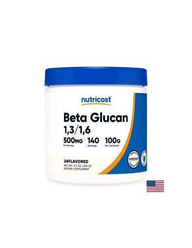 Бета Глюкани 1.3 / 1.6 г | Beta Glucan | Nutricost, 100 г прах