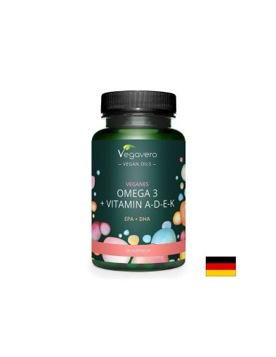 Омега 3  + Витамин А, D3, E, K | Omega-3 + Vitamin A-D-E-K | Vegavero, 60 капс.