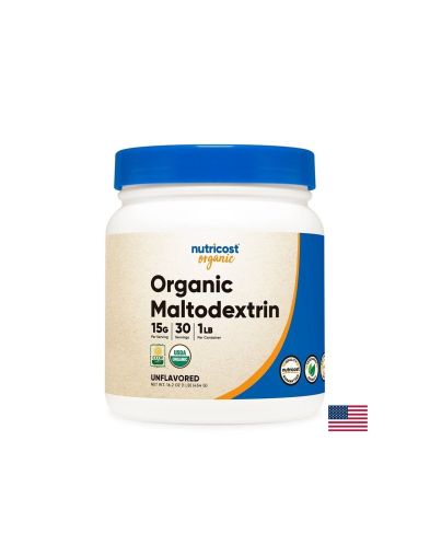 Малтодекстрин | Organic Maltodextrin Powder | Nutricost, 454 гр. прах