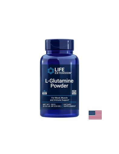 Л - Глутамин | L - Glutamine Powder | Life Extension, 100 гр прах