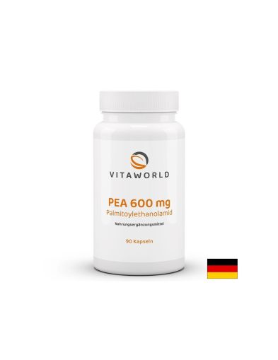 ПЕА ( Палмитоилетаноламид ) 600 мг | PEA ( Palmitoylethanolamid ) | Vitaworld,  90 капс.