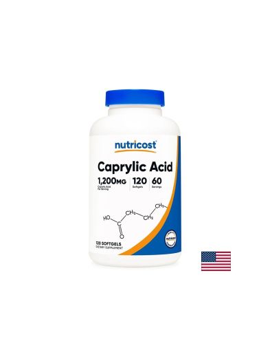 Каприлова киселина 600 мг | Caprilyc Acid | Nutricost | 120 драж.