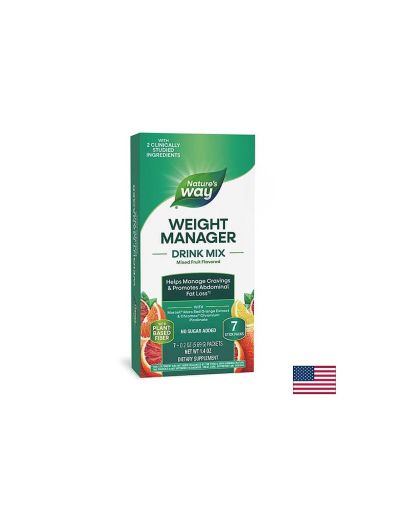 Формула за контрол на апетита, теглото и коремните мазнини | Weight Manager | Nature's way, 7 сашета