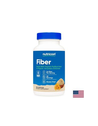 Фибри от Хуск и Артишок | Psyllium Husk & Artichoke Fiber | Nutricost, 150 капс.