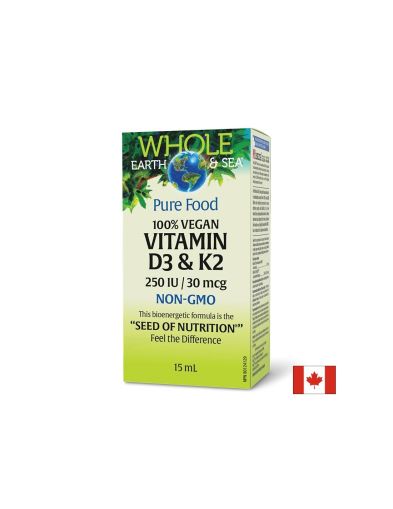 Витамин Д-3 250 IU + K-2 30 мкг | Vitamin D3 + K2 | Natural cactors, 15 мл капки
